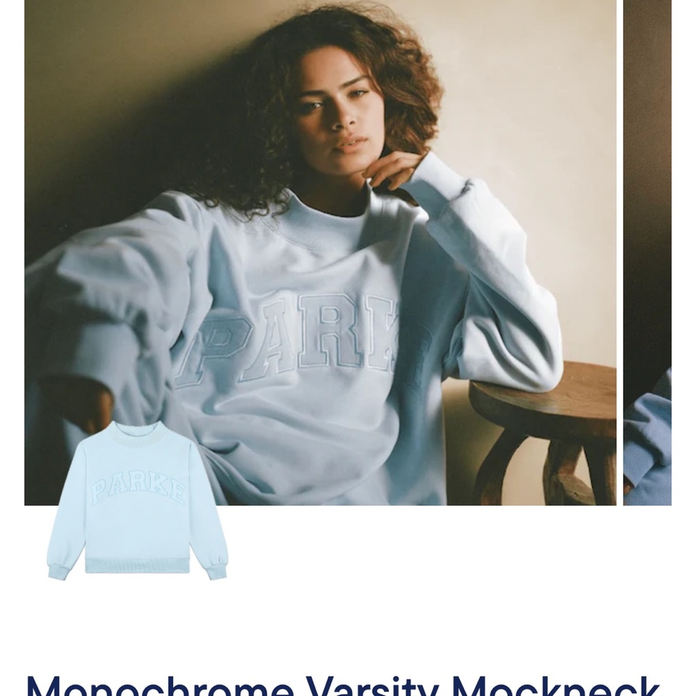 Parke Mockneck Sweatshirt in color ICE monochrome mock